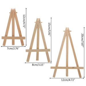 Gran oferta, caballetes pequeños de madera, soporte de exhibición de mesa, soporte de pintura, caballetes de trípode de madera <span class=keywords><strong>para</strong></span> carteles de pizarra fotográfica - Product Image 2