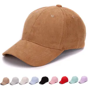 Factory Customized Plain Suede Baseball Caps Outdoor Blank Sport Cap And Hat For Men And Women