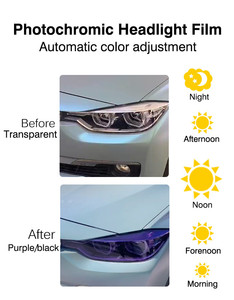 สติ๊กเกอร์ติดไฟหน้ารถยนต์ TPU แบบมันเงาสูง เปลี่ยนสีได้ตามสภาพแสง สีม่วง ป้องกันรอยขีดข่วน ซ่อมแซมตัวเองได้ ฟิล์ม PPF พร้อมการรับประกัน 5 ปี - Product Image 3
