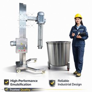 Liquid-Solid Mixer Lifting High Speed Mixer Disperser Mixer Homogenizing Emulsifying Machine - Product Image 3