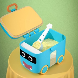 Toptan taşınabilir karikatür bebek süt tozu kutusu kaşık bebek formülü dağıtıcı sızdırmaz bebek gıda aperatif saklama kabı - Product Image 4