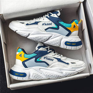 Chaussures de course à plateforme rembourrées pour hommes, respirantes, en maille, à lacets, antidérapantes, semelle souple, confortables, style skate, tendance de la mode - Product Image 6