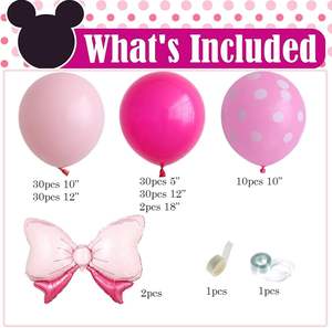 DJTSN <strong>Minnie</strong> <strong>Mouse</strong> Balloons Arch Garland Kit Globos <strong>Party</strong> Decorations <strong>Supplies</strong> Baby Shower Birthday Girl - Product Image 2