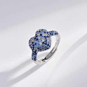 custom plata 925 sterling <b>Silver</b> luck clover zircon <b>ring</b> <b>emerald</b> pink cubic zirconia engagement woman fashion adjustable <b>rings</b> - Product Image 5