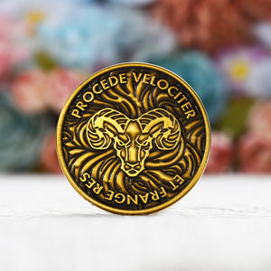 Fabbricazione Custom Design di alta qualità 3d monete d'oro Commemorative oro antico 2 3 pollici in lega di zinco metallo Souvenir moneta - Product Image 4