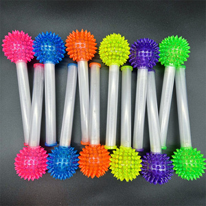 Bâton lumineux LED HAPU 65 mm à boule unique en TPR, baguette de météore, cadeau pour enfants et adolescents, accessoires de concert et de cheering - Product Image 2