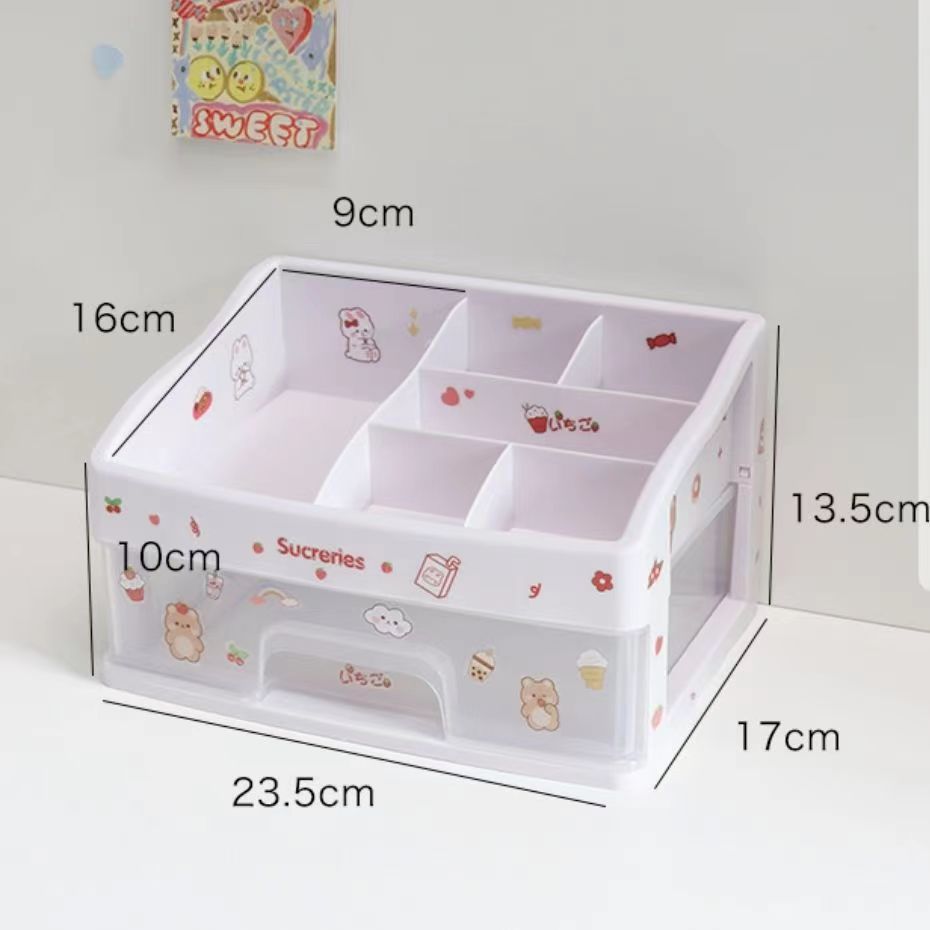 White 2-layer 1-drawer