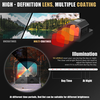 Micro-interrupteur de secousse et de réveil IPX7, 1500G, multi-revêtement, viseur holographique à réflexe à points rouges