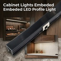 Bande lumineuse LED encastrée pour vitrine, armoire de cuisine, étagère de penderie YB1015-24-1