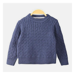 Pull en tricot confortable pour garçons en viscose/coton anti-froissement, tissu doux, design confortable, motif uni, col rond pour - Product Image 5