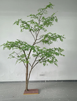 Arbre d'érable vert artificiel réaliste pour centre commercial, hôtel, restaurant, jardin, parc, décoration paysagère extérieure et intérieure