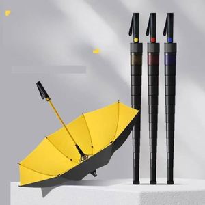ร่มกันน้ำเคลือบยางสีดำขนาดเส้นผ่านศูนย์กลาง 120 ซม. เปิด-ปิดอัตโนมัติ ด้ามจับ ABS สำหรับผู้เดินทาง - Product Image 1