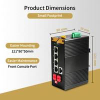 Switch Industrial Gestionado L2 de 2 Fibra y 4 Puertos de Cobre, SNMP, ERPS, Ring, 12Gbps, QoS para Sistema de Cinta Transportadora y Línea de Clasificación de Almacén