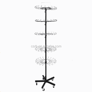 RH-DR06 1850*480mm cinque livelli Spinner espositore da pavimento mobile espositore con ganci bloccati - Product Image 1