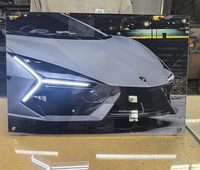 Bingkai Foto Mobil dengan Lampu Neon Seni Dinding Lukisan Dekoratif Kustom Dekorasi Dinding Mobil Sport untuk Dekorasi Rumah