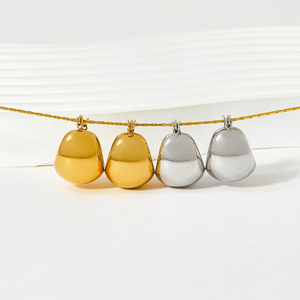 Boucles <span class=keywords><strong>d</strong></span>'oreilles créoles lisses en acier inoxydable 316 plaqué or 14 carats de luxe pour femmes - Product Image 4