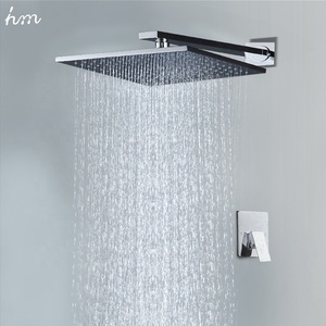 Juego de sistema de <span class=keywords><strong>ducha</strong></span> con cabezal de lluvia para ahorrar <span class=keywords><strong>agua</strong></span> fría <span class=keywords><strong>y</strong></span> caliente presurizada de <span class=keywords><strong>aire</strong></span> de alta calidad de latón de 10" - Product Image 3