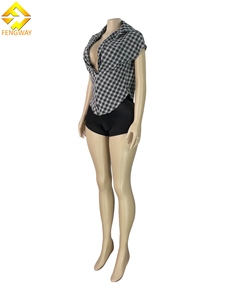 Nuova <span class=keywords><strong>Moda</strong></span> 2025: Top Corto da <span class=keywords><strong>Donna</strong></span> Senza Maniche con Colletto a Quadri, Scollo Profondo a V e Vita Stretta - Product Image 5