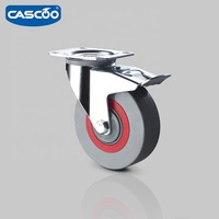 CASCOO 125MM Roulette Industrielle Pivotante En Polyamide Sandwich Roulette avec Roulement À Rouleaux pour Conteneurs À Rouleaux