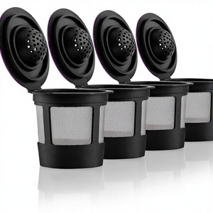 4 tasses GoodCups noires réutilisables pour cafetière Keurig, filtres rechargeables sans BPA pour modèles 1.0/2.0 - Product Image 1