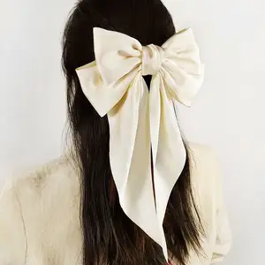 Clip Bows With Girls White Women Big Bow Hair Clips