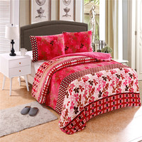 Draps de lit en gros, imprimés, tissu matelassé double face, tissu jacquard imprimé, draps de lit de luxe pour lits
