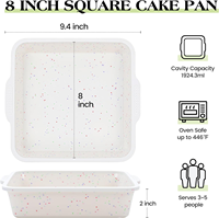Moule à pain et à gâteau en silicone SILIKOLOVE, forme carrée, LFGB, antiadhésif, sans BPA, avec cadre renforcé en métal, pour toast et brownie