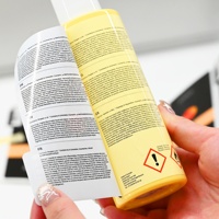 Étiquette personnalisée multicouche pour flacon cosmétique, étiquette pliée en forme de livret, autocollant d'emballage double couche à décoller