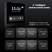 4 pulgadas Android 10 pantalla táctil 2 + 16G AirPlay DLNA BT AUX WIFI TFcard 86 tipo Bluetooths amplificador montado en la pared