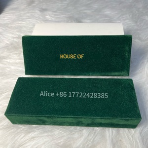 Caja de reloj de terciopelo verde personalizada directa de fábrica, caja para correa de reloj con logotipo personalizado, cajas y estuches de reloj de lujo para hombre - Product Image 4