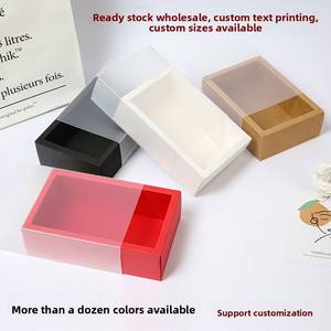 Spot kraft paper <b>box</b> pvc transparent drawer <b>box</b> folding <b>box</b> wholesale general color <b>box</b> <b>packaging</b> <b>box</b> custom <b>small</b> batch - Product Image 1