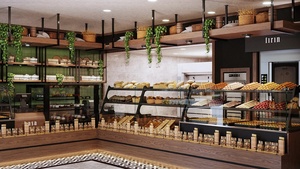 Soluciones de diseño interior para panaderías One Stop Bakery, decoración completa de tiendas de pan personalizadas, vitrinas, muebles, decoración para panaderías. - Product Image 4