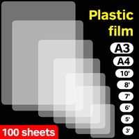 Pochette de plastification photo brillante personnalisée, imperméable, 100 microns, film de plastification thermique transparent en PET, pochettes en plastique bon marché