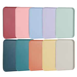 Màu Sắc Khác Nhau Hiện Đại Sang Trọng Lớn Trái Cây Khô Phục Vụ Khay Rơm Lúa Mì Phục Vụ Khay - Product Image 1