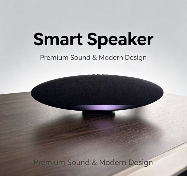 50W Airship Shape Wireless Speaker, 7.4V 4000mAh Battery Portable Desktop Speaker, Ideal for Home, Outdoor Use & Gift Giving
