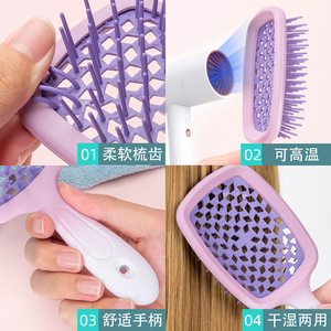 Peigne à cheveux Guangzhou Wanmei 20 cm, en maille creuse, anti-nœuds, pour coiffage à domicile - Product Image 3