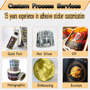 Etiquette personnalisée adhésive transparente étiquettes de logo métallique en relief nickel autocollant argenté de transfert d'impression sur feuille - Product Image 5