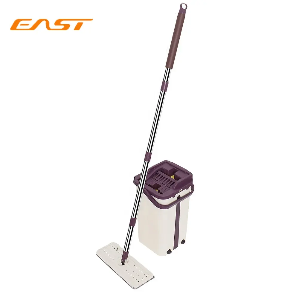 360 Easy Flat Mop, Mikro faser MOP Stoff reinigung Boden Hand Free Flat Mop Set mit Squeeze Bucket