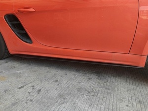 Minigonne laterali in fibra di carbonio, splitter laterali, pannello sottoporta, kit carrozzeria piccolo, modifica esterna per prestazioni per Porsche 718 981 Cayman Boxster - Product Image 6