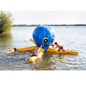 Parque de Obstáculos Inflable Flotante en Agua Abierta con Iceberg, <span class=keywords><strong>Monstruo</strong></span> y Tobogán en Forma de Torre - Product Image 1