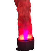 Matériel de fête, machine à flammes en plastique, effet de lumière LED, faux feu, lumières rouges et bleues, commande manuelle