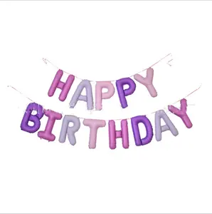 Selamat ulang tahun anak laki-laki anak perempuan Balon Set Nomor Foil pesta balon spanduk untuk perlengkapan pesta dan dekorasi
