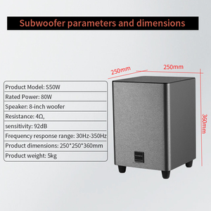 <span class=keywords><strong>2.1</strong></span> kênh rạp hát tại nhà âm thanh thanh với loa siêu trầm, hỗ trợ đồng trục, AUX, USB,BT chức năng phòng khách <span class=keywords><strong>TV</strong></span> hệ thống loa - Product Image 5
