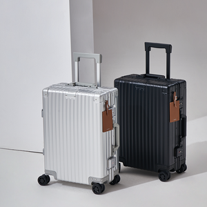 Чемодан-спиннер из алюминиево-магниевого сплава класса люкс собственного бренда 2025 года, прочный, с замком TSA, именной биркой, в наличии, готов к путешествиям - Product Image 1