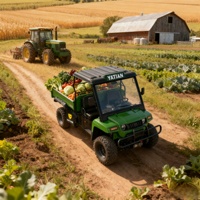 Certificat CE Véhicule utilitaire électrique - Camion utilitaire agricole et véhicule de travail de jardinage pour le transport et la plantation agricoles