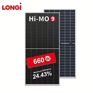 Panel Solar LONGi Solar HiMO 9 con 24.4% de Eficiencia Módulo, Precio al por Mayor, 630W 640W 645W 650W 655W 660W para Sistemas de Energía Solar - Product Image 1