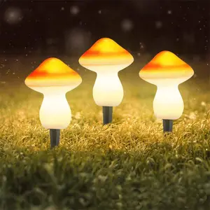 Nicro-petite lanterne solaire en forme de champignon, imperméable, éclairage d'extérieur, luminaire décoratif, idéal pour un jardin, un sentier ou la rue