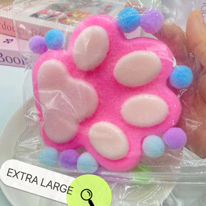 Cute <b>Large</b> <b>Plush</b> Cat Paw Squishy Toy Super Soft Mud Texture Squeeze Toy Perfect Gift For Stress Anxiety Relief - Product Image 1