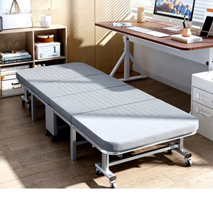Canapé-lit pliant multifonction en métal, style minimaliste moderne, pour la maison, le bureau, la pause déjeuner, la sieste, cadre de lit pliant, lit pliant d'extérieur - Product Image 2