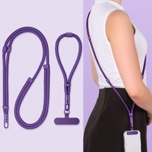 Sangle longue anti-perte 3-en-1 pour téléphones portables, réglable, à porter en bandoulière ou autour du cou, avec dragonne détachable - Product Image 1